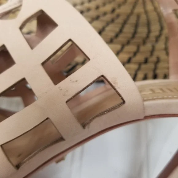 NEW Schutz Blake Caged Sandal heel in nude beige - Picture 6 of 7
